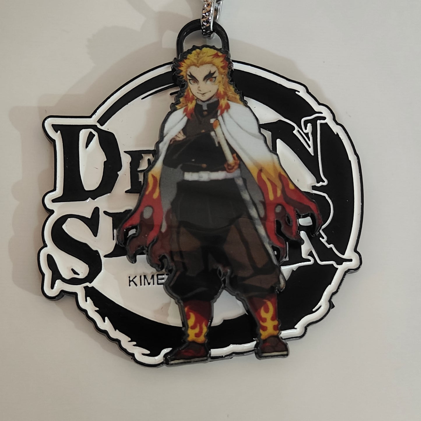 Kyojuro Rengoku Spinning Metal Keychain – Flame Hashira Pride – Demon Slayer Merchandise - Otaku Haven