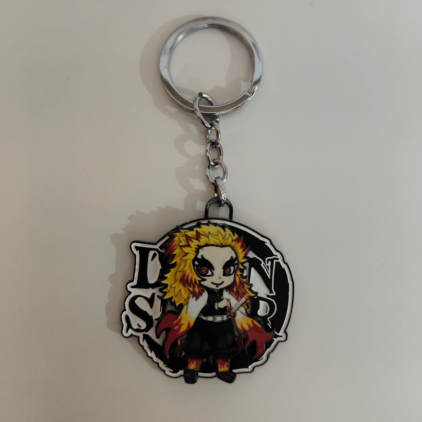 Rengoku Kyojuro Chibi Spinning Metal Keychain – Demon Slayer Merchandise - Otaku Haven