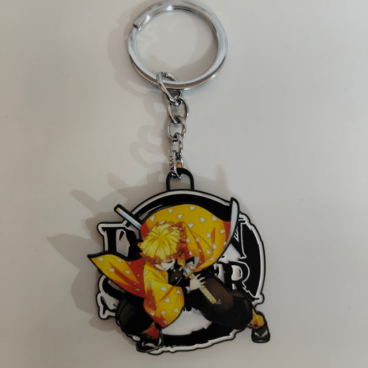 Zenitsu Agatsuma Spinning Metal Keychain – Sleeping Warrior Pose – Demon Slayer Merchandise - Otaku Haven
