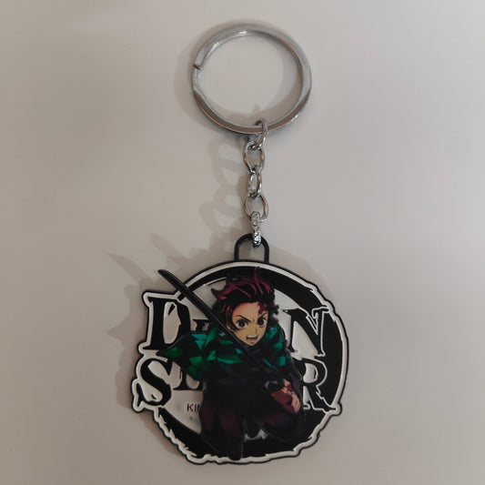 Tanjiro Kamado Spinning Metal Keychain – Iconic Attack Stance – Demon Slayer Merchandise - Otaku Haven