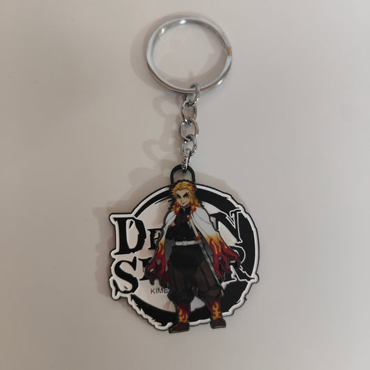 Kyojuro Rengoku Spinning Metal Keychain – Flame Hashira Pride – Demon Slayer Merchandise - Otaku Haven