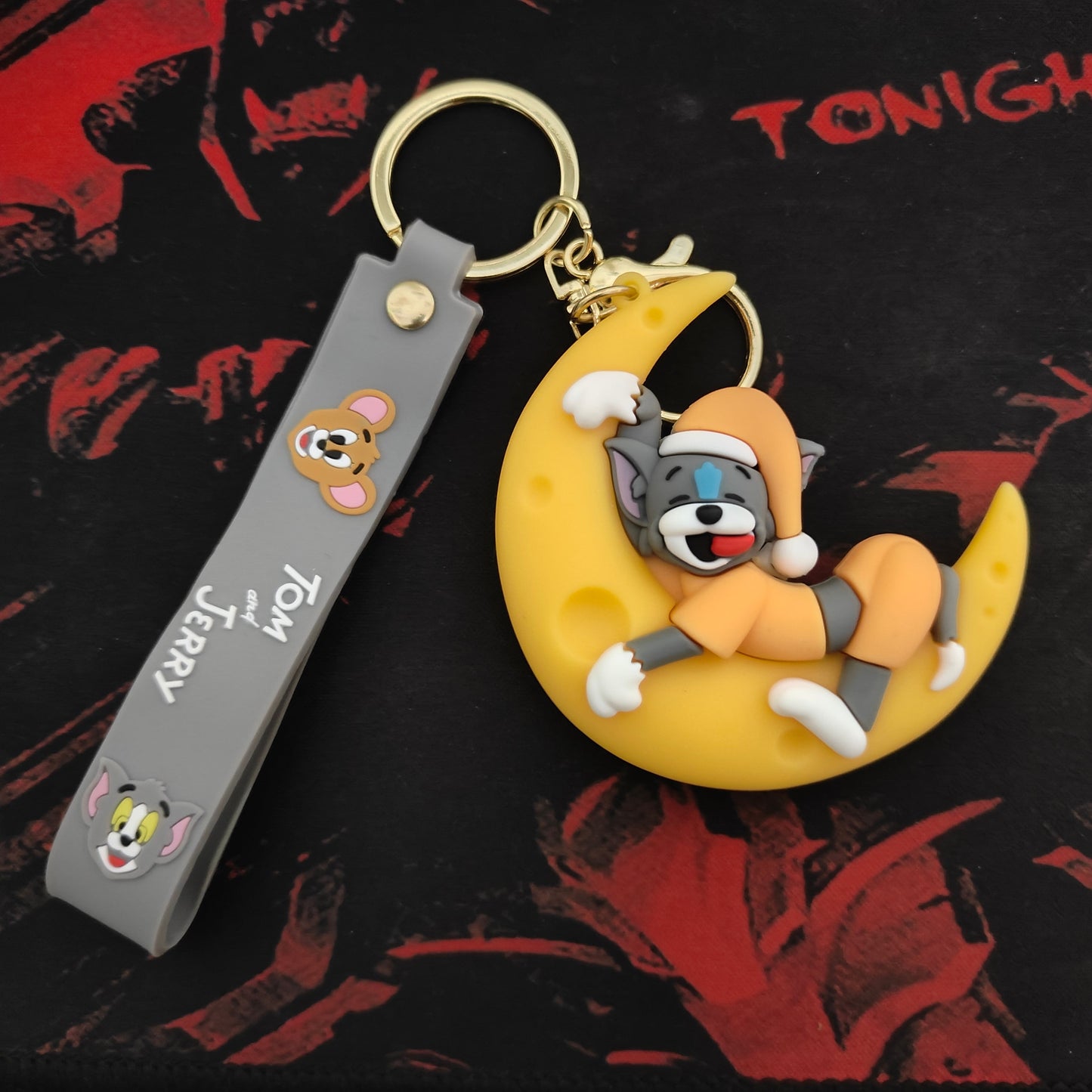 Tom – Moonlight Nap Keychain - Tom & Jerry (Multicolours) - Otaku Haven