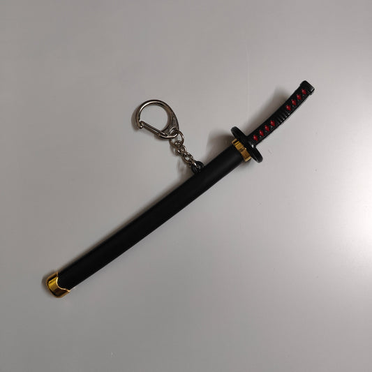 Demon Slayer Mini Katana Sword Keychain – Tanjiro Kamado's Nichirin Blade with Classic Hand Guard - Otaku Haven