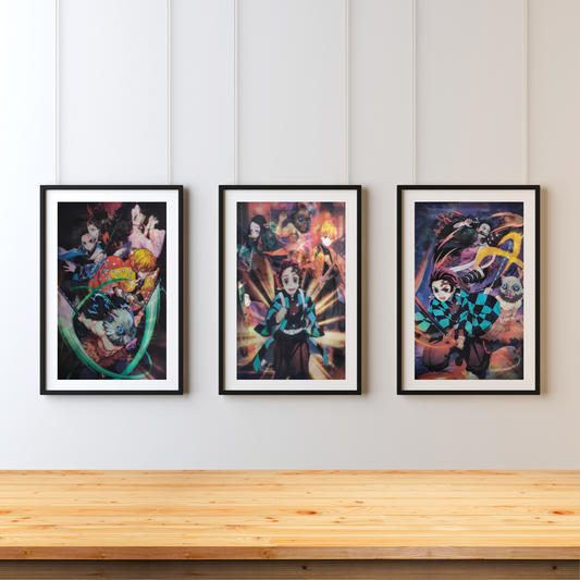 Demon Slayer 3D Poster – Epic Battles & Iconic Moments - Otaku Haven