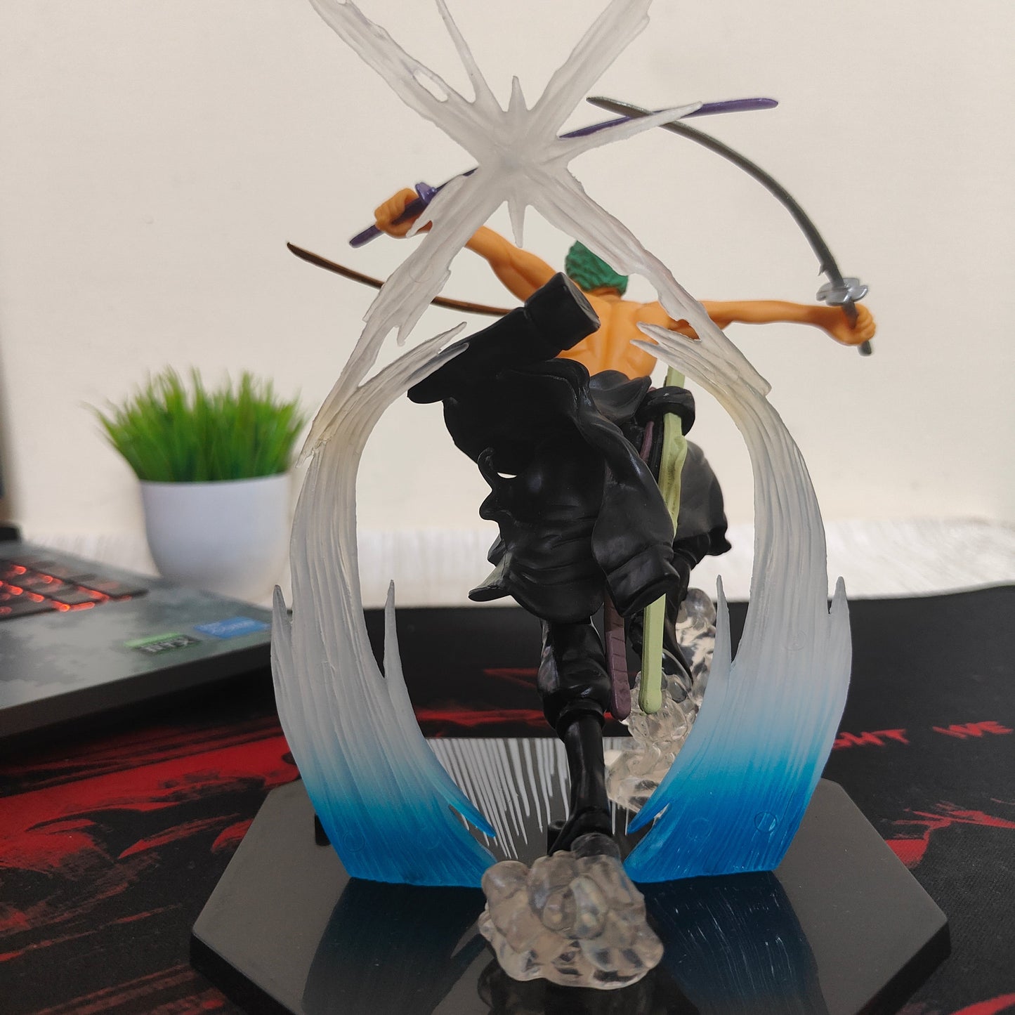 Roronoa Zoro "Three-Sword Style" – Dynamic Attack Pose Figure with Interchangeable Faces (One Piece, 17cm) - Otaku Haven